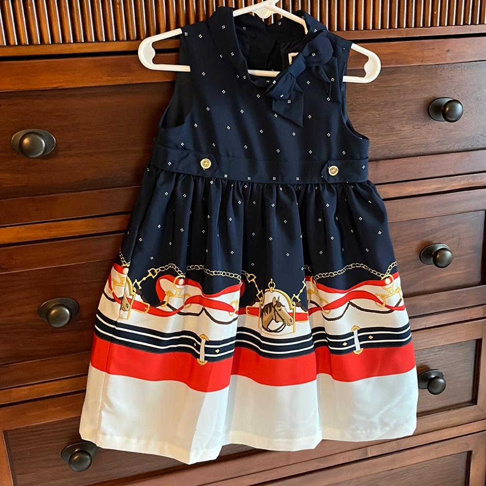 Equestrian motif dress 2T